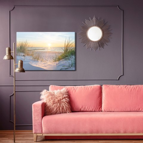 Obraz Na Płótnie Wschód Słońca Na Piaszczystej Plaży Canvas 120x80 LB-469-C120-80