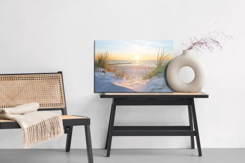 Obraz Na Płótnie Wschód Słońca Na Piaszczystej Plaży Canvas Naturalny 100x70 LB-469-NC100-70