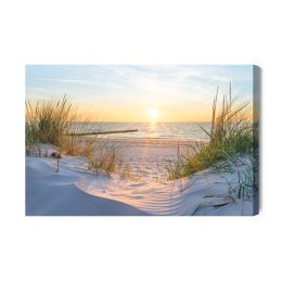 Obraz Na Płótnie Wschód Słońca Na Piaszczystej Plaży Canvas Naturalny 120x80 LB-469-NC120-80