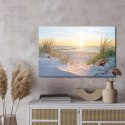 Obraz Na Płótnie Wschód Słońca Na Piaszczystej Plaży Canvas Naturalny 120x80 LB-469-NC120-80