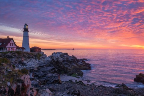 Obraz Na Płótnie Zachód Słońca Nad Oceanem Canvas 120x80 LB-463-C120-80