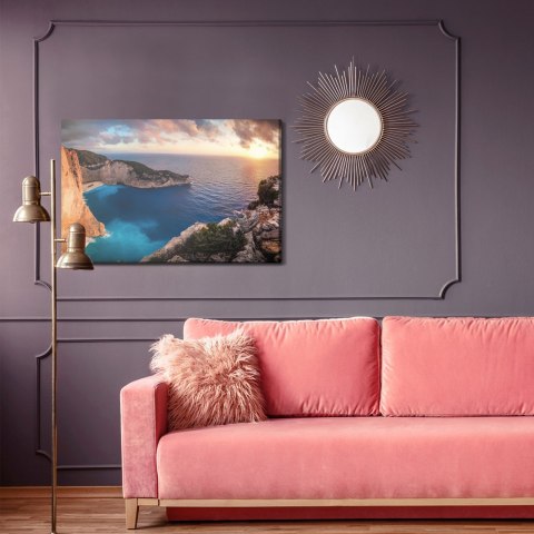 Obraz Na Płótnie Zachód Słońca W Grecji Canvas Naturalny 100x70 LB-462-NC100-70