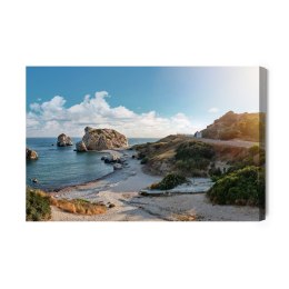 Obraz Na Płótnie Cypryjski Brzeg Morza Canvas Naturalny 120x80 LB-485-NC120-80