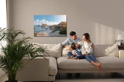 Obraz Na Płótnie Cypryjski Brzeg Morza Canvas Naturalny 120x80 LB-485-NC120-80