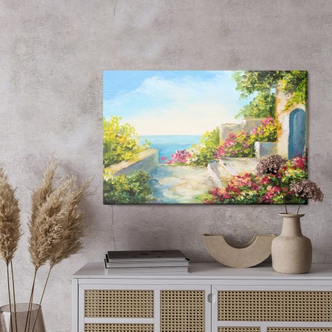 Obraz Na Płótnie Dom Nad Morzem Canvas 120x80 LB-526-C120-80