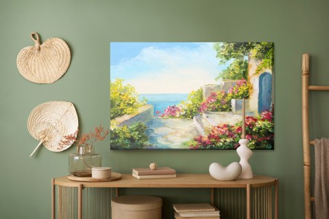 Obraz Na Płótnie Dom Nad Morzem Canvas Naturalny 100x70 LB-526-NC100-70