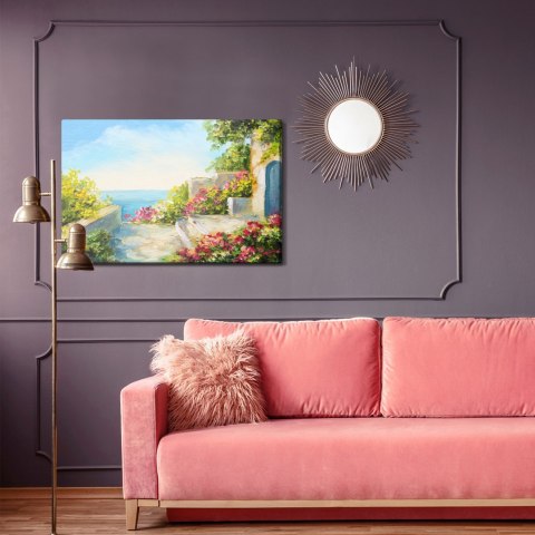 Obraz Na Płótnie Dom Nad Morzem Canvas Naturalny 120x80 LB-526-NC120-80