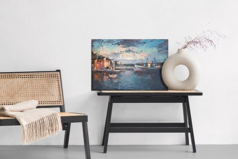 Obraz Na Płótnie Miasto Morze I Port Canvas Naturalny 120x80 LB-511-NC120-80