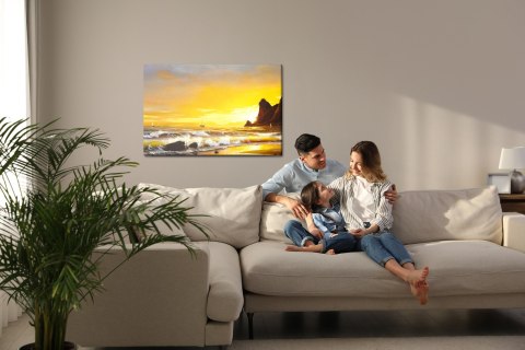 Obraz Na Płótnie Morze I Zachód Słońca Canvas 120x80 LB-507-C120-80