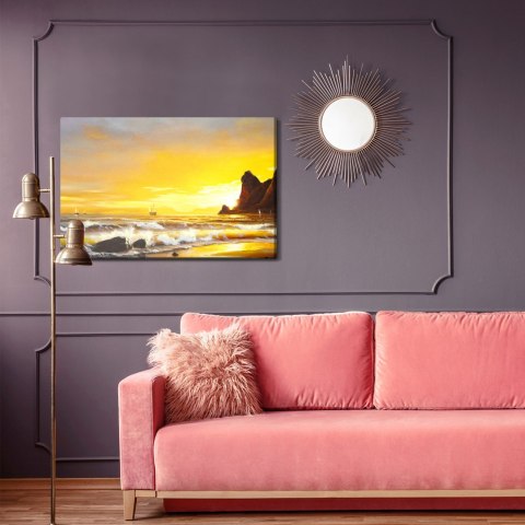 Obraz Na Płótnie Morze I Zachód Słońca Canvas Naturalny 100x70 LB-507-NC100-70