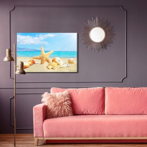 Obraz Na Płótnie Morze Plaża I Muszelki Canvas 120x80 LB-517-C120-80