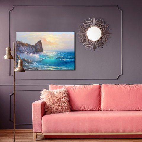 Obraz Na Płótnie Skalne Wybrzeże I Morze Canvas Naturalny 100x70 LB-573-NC100-70