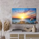 Obraz Na Płótnie Wschód Słońca Nad Brzegiem Morza Canvas Naturalny 120x80 LB-493-NC120-80