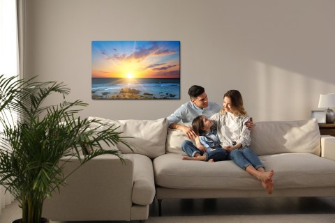 Obraz Na Płótnie Wschód Słońca Nad Brzegiem Morza Canvas Naturalny 120x80 LB-493-NC120-80