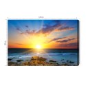 Obraz Na Płótnie Wschód Słońca Nad Brzegiem Morza Canvas Naturalny 120x80 LB-493-NC120-80