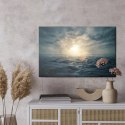Obraz Na Płótnie Zachód Słońca Na Wzburzonym Morzu Canvas 120x80 LB-499-C120-80