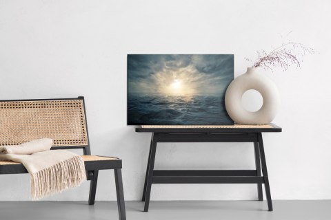 Obraz Na Płótnie Zachód Słońca Na Wzburzonym Morzu Canvas Naturalny 100x70 LB-499-NC100-70