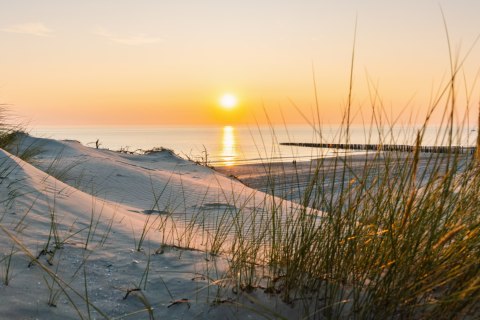 Obraz Na Płótnie Zachód Słońca Nad Morzem Bałtyckim Canvas Naturalny 100x70 LB-488-NC100-70