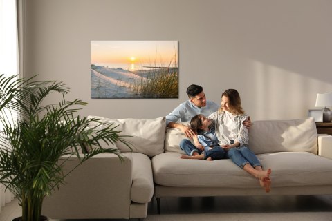 Obraz Na Płótnie Zachód Słońca Nad Morzem Bałtyckim Canvas Naturalny 100x70 LB-488-NC100-70