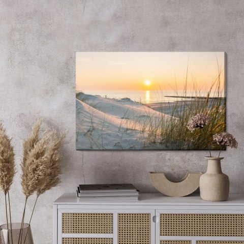 Obraz Na Płótnie Zachód Słońca Nad Morzem Bałtyckim Canvas Naturalny 120x80 LB-488-NC120-80