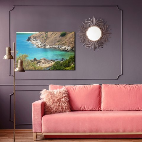 Obraz Na Płótnie Lazurowe Morze I Wybrzeże Canvas Naturalny 120x80 LB-604-NC120-80