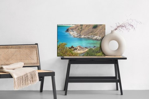 Obraz Na Płótnie Lazurowe Morze I Wybrzeże Canvas Naturalny 120x80 LB-604-NC120-80