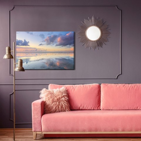 Obraz Na Płótnie Odbicie Lustrzane Chmur W Morzu Canvas Naturalny 100x70 LB-582-NC100-70