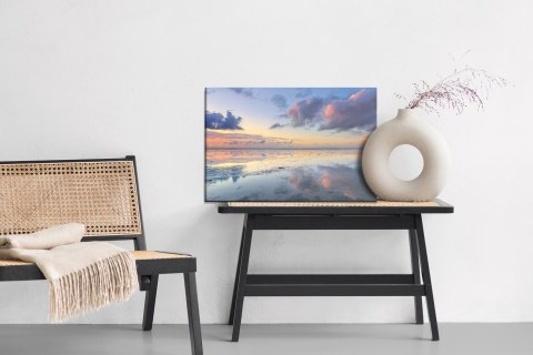 Obraz Na Płótnie Odbicie Lustrzane Chmur W Morzu Canvas Naturalny 100x70 LB-582-NC100-70