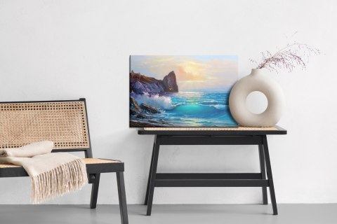 Obraz Na Płótnie Skalne Wybrzeże I Morze Canvas Naturalny 100x70 LB-573-NC100-70
