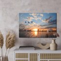 Obraz Na Płótnie Ptaki O Zachodzie Słońca Canvas Naturalny 120x80 LB-842-NC120-80