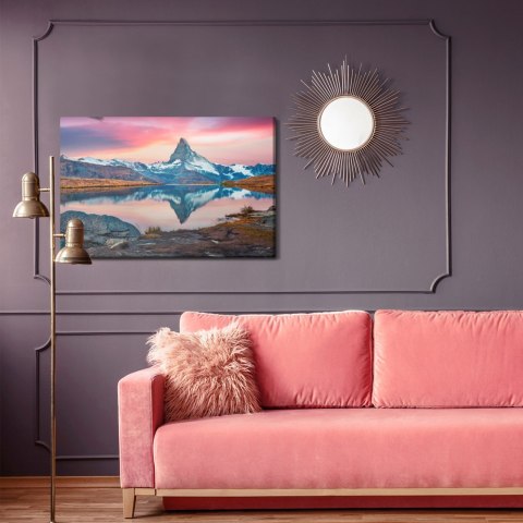 Obraz Na Płótnie Poranek W Szwajcarskich Alpach Canvas Naturalny 100x70 LB-1071-NC100-70