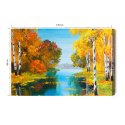 Obraz Na Płótnie Brzozowy Las W Pobliżu Rzeki Canvas 120x80 LB-1174-C120-80