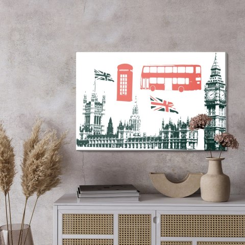 Obraz Na Płótnie Atrakcje Turystyczne W Londynie Canvas 120x80 LB-1274-C120-80