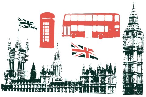 Obraz Na Płótnie Atrakcje Turystyczne W Londynie Canvas Naturalny 100x70 LB-1274-NC100-70