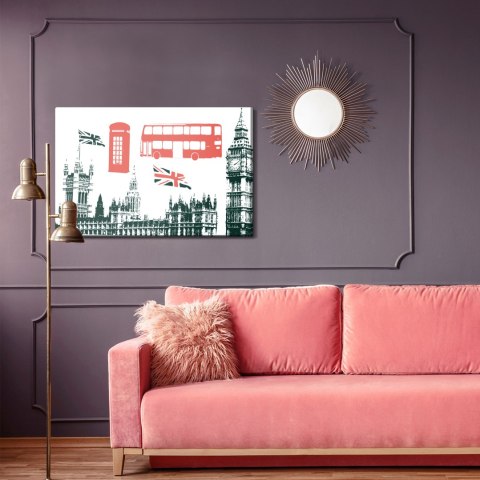 Obraz Na Płótnie Atrakcje Turystyczne W Londynie Canvas Naturalny 100x70 LB-1274-NC100-70