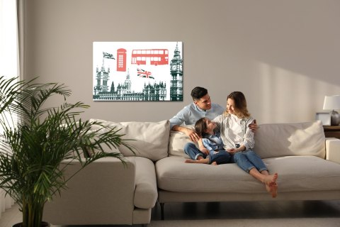 Obraz Na Płótnie Atrakcje Turystyczne W Londynie Canvas Naturalny 100x70 LB-1274-NC100-70