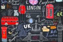Obraz Na Płótnie Popularne Symbole Londynu Canvas 120x80 LB-1291-C120-80
