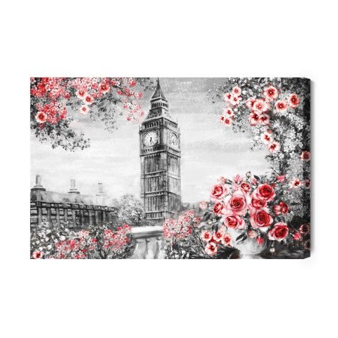 Obraz Na Płótnie Widok Z Balkonu Na Big Bena Canvas Naturalny 100x70 LB-1296-NC100-70