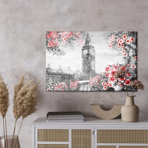 Obraz Na Płótnie Widok Z Balkonu Na Big Bena Canvas Naturalny 120x80 LB-1296-NC120-80