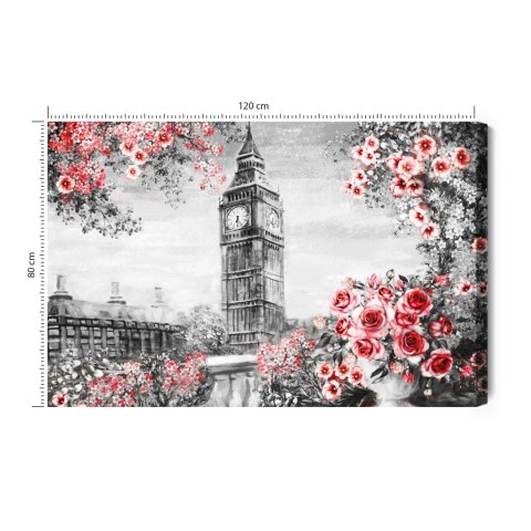 Obraz Na Płótnie Widok Z Balkonu Na Big Bena Canvas Naturalny 120x80 LB-1296-NC120-80