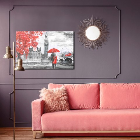 Obraz Na Płótnie Zakochani Podziwiający Londyn Canvas 120x80 LB-1293-C120-80