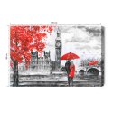 Obraz Na Płótnie Zakochani Podziwiający Londyn Canvas 120x80 LB-1293-C120-80