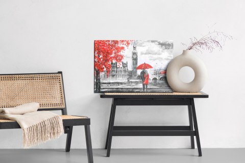 Obraz Na Płótnie Zakochani Podziwiający Londyn Canvas Naturalny 120x80 LB-1293-NC120-80