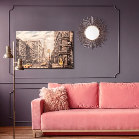 Obraz Na Płótnie Nowojorska Ulica Jak Malowana Canvas 120x80 LB-1400-C120-80