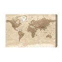 Obraz Na Płótnie Fizyczna Mapa Świata Canvas Naturalny 120x80 LB-167-NC120-80