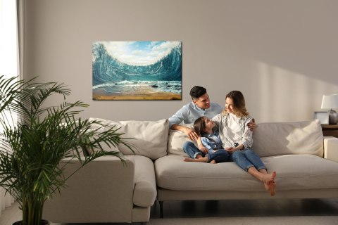 Obraz Na Płótnie Abstrakcyjne Morze Canvas Naturalny 120x80 LB-519-NC120-80