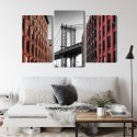 Obraz Wieloczęściowy Manhattan Bridge Widok Z Washington Street Canvas 150x100 LBS-2225-C150-100_1X50-100_2X50-75