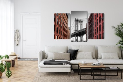 Obraz Wieloczęściowy Manhattan Bridge Widok Z Washington Street Canvas 150x100 LBS-2225-C150-100_1X50-100_2X50-75