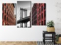 Obraz Wieloczęściowy Manhattan Bridge Widok Z Washington Street Canvas 150x100 LBS-2225-C150-100_1X50-100_2X50-75