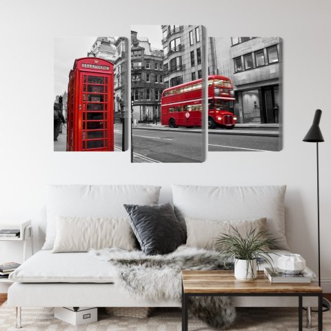 Obraz Wieloczęściowy Vintage Amerykański Samochód Na Kubie Canvas Naturalny 120x80 LBS-2185-NC120-80_1X40-80_2X40-60